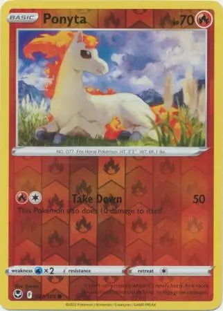 Silver Tempest Ponyta #21/195 reverse holo