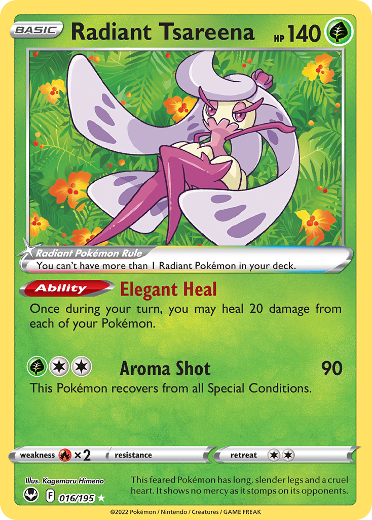 Silver Tempest Radiant Tsareena #16/195
