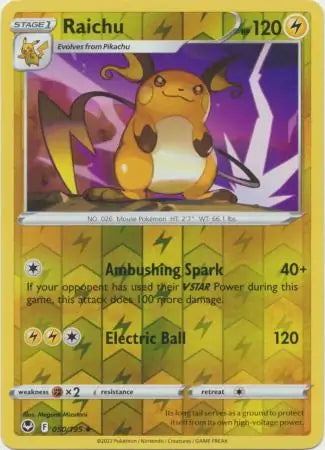 Silver Tempest Raichu #50/195 reverse holo