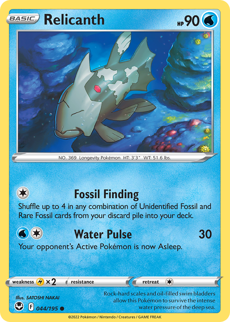 Silver Tempest Relicanth #44/195