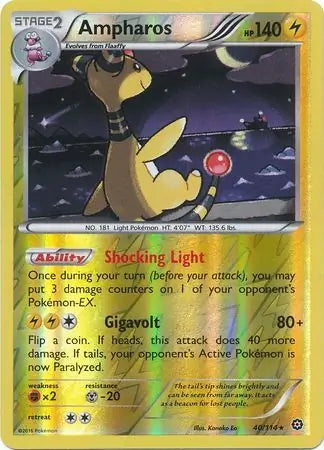 Steam Siege Ampharos #40/114 reverse holo