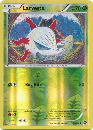 Steam Siege Larvesta #14/114 reverse holo