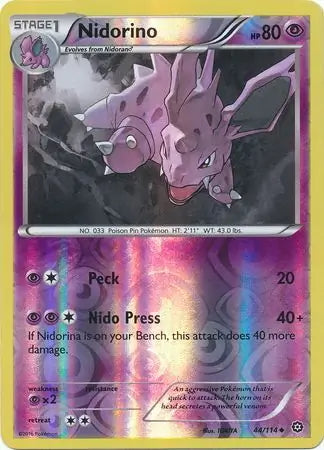 Steam Siege Nidorino #44/114 reverse holo