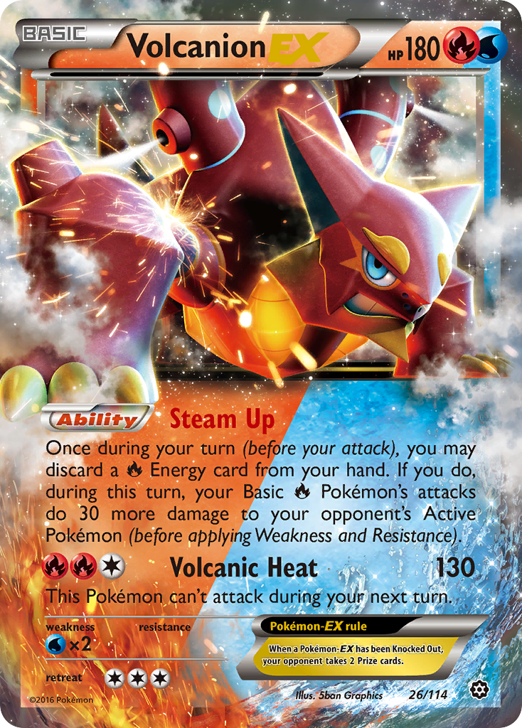 Steam Siege Volcanion EX #26/114