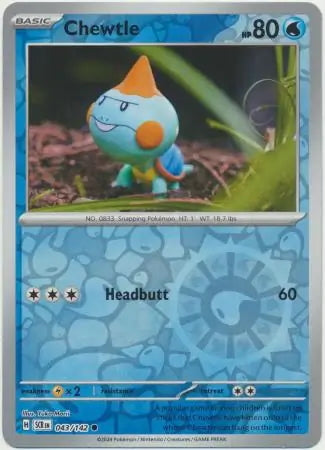 Stellar Crown Chewtle #43/142 reverse holo