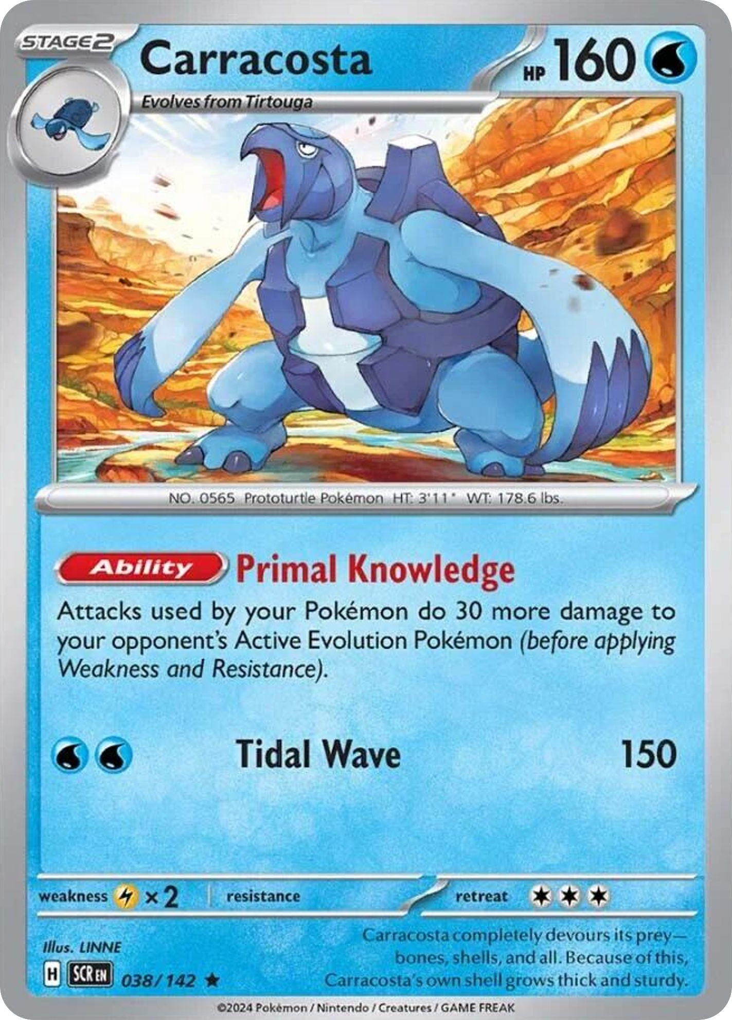Stellar Crown Holo Carracosta #38/142