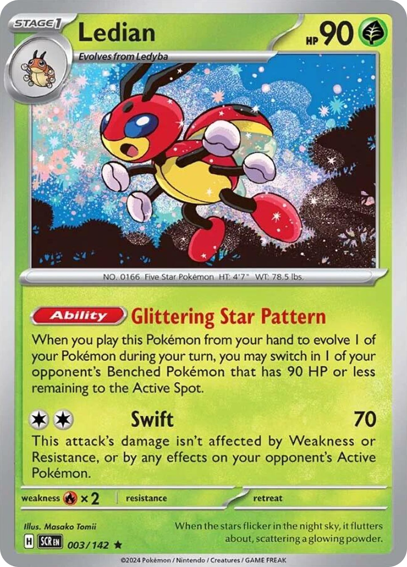 Stellar Crown Holo Ledian #3/142