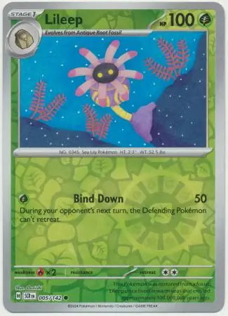 Stellar Crown Lileep #5/142 reverse holo
