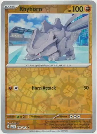 Stellar Crown Rhyhorn #74/142 reverse holo