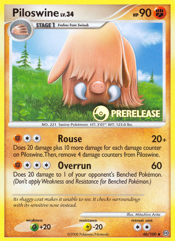 Stormfront Piloswine #46 Prerelease Promo