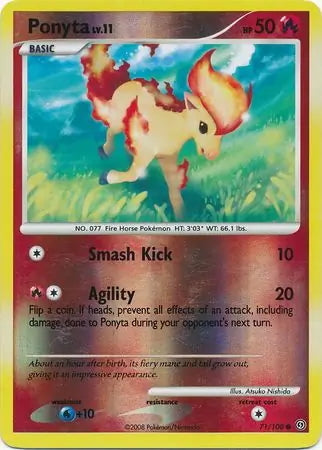 Stormfront Ponyta #71/100 reverse holo