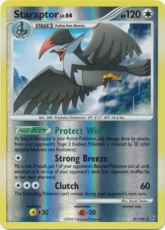 Stormfront Staraptor #27/100 reverse holo
