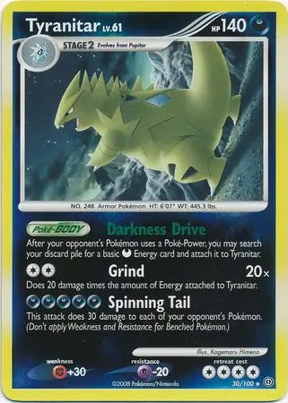 Stormfront Tyranitar #30/100 reverse holo