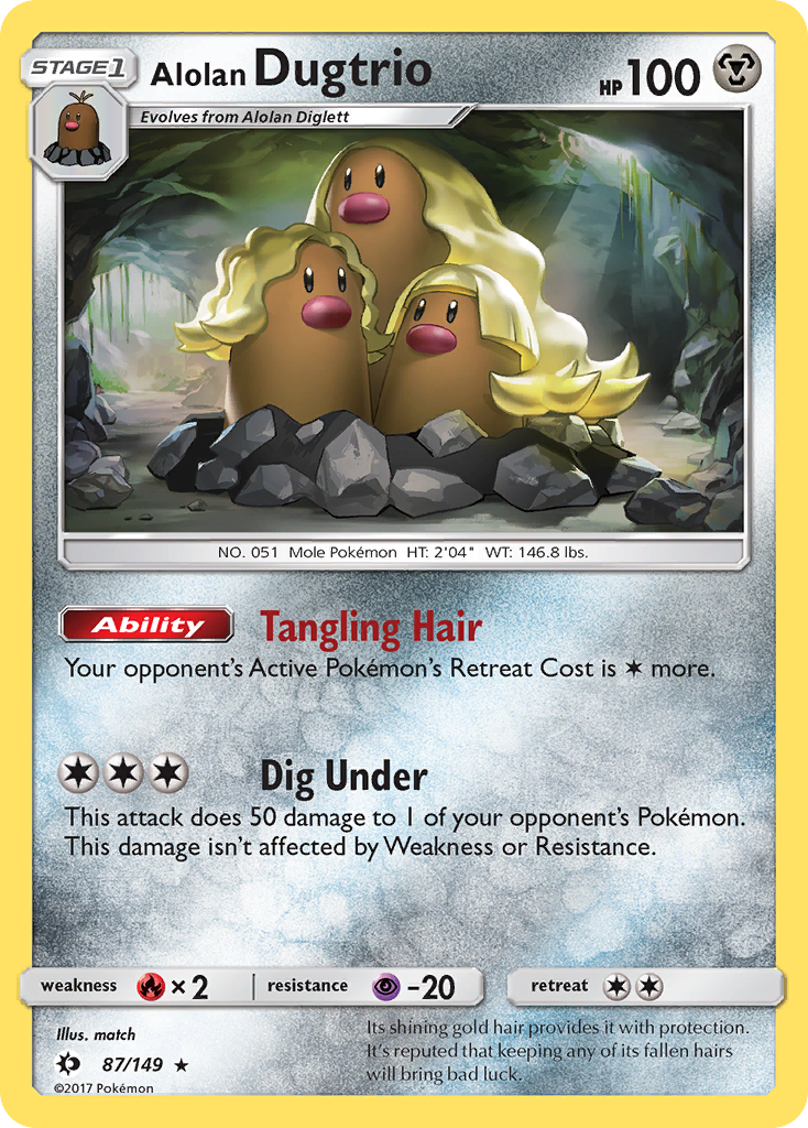 Sun & Moon Alolan Holo Dugtrio #87/149