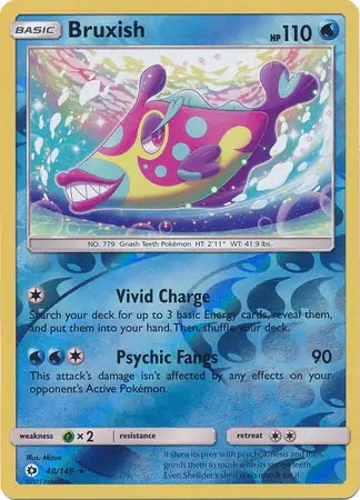 Sun & Moon Bruxish #48/149 reverse holo