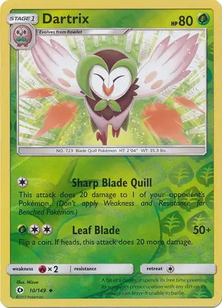 Sun & Moon Dartrix #10/149 reverse holo