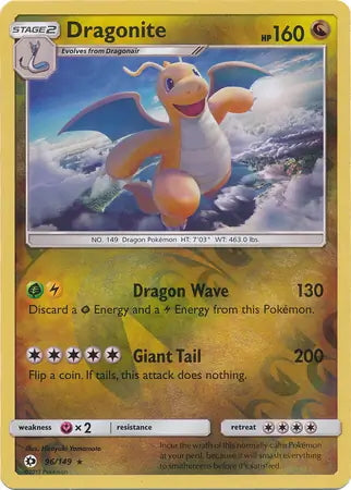 Sun & Moon Dragonite #96/149 reverse holo
