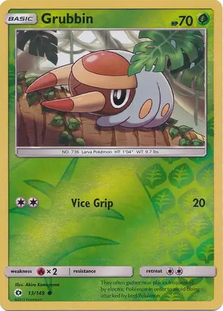 Sun & Moon Grubbin #13/149 reverse holo