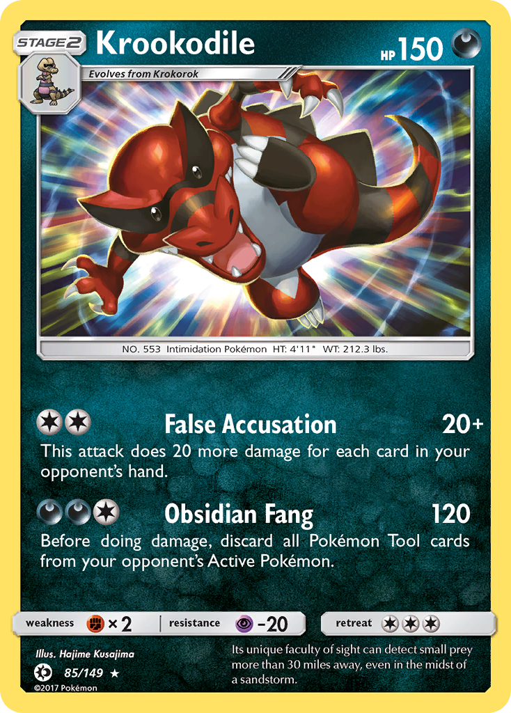 Sun & Moon Holo Krookodile #85/149