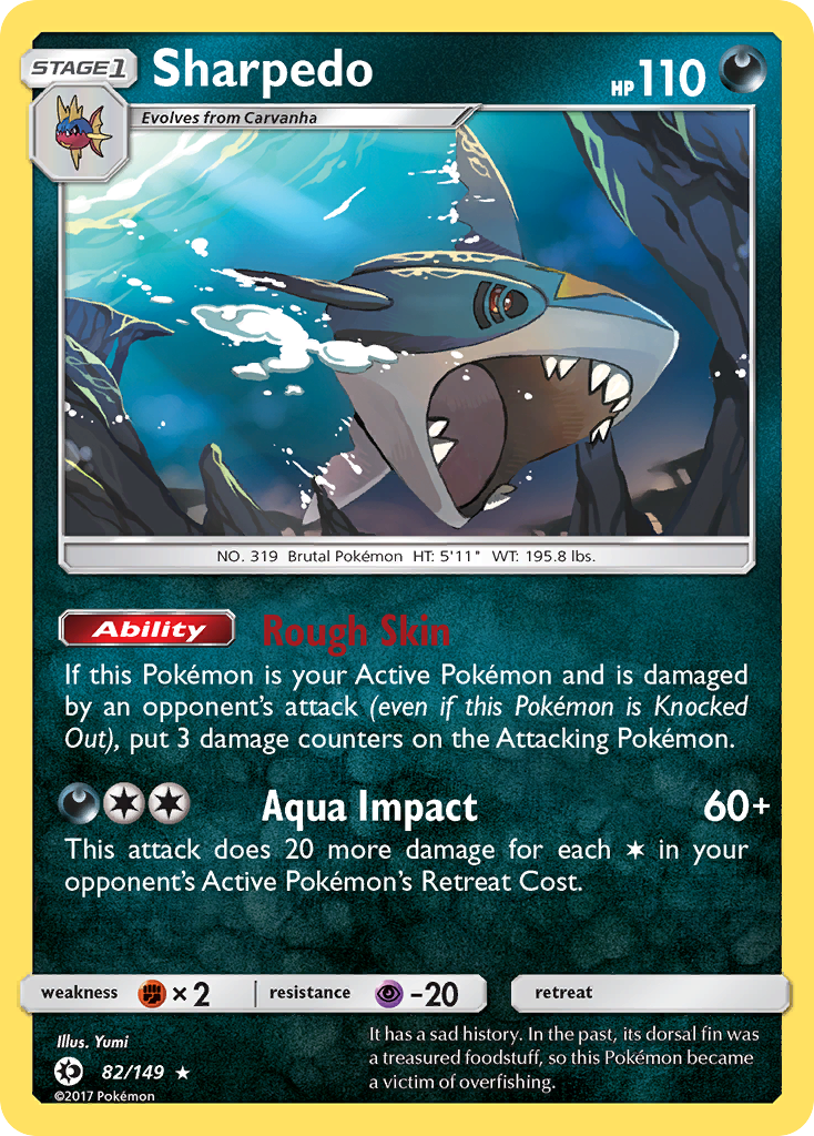 Sun & Moon Holo Sharpedo #82/149