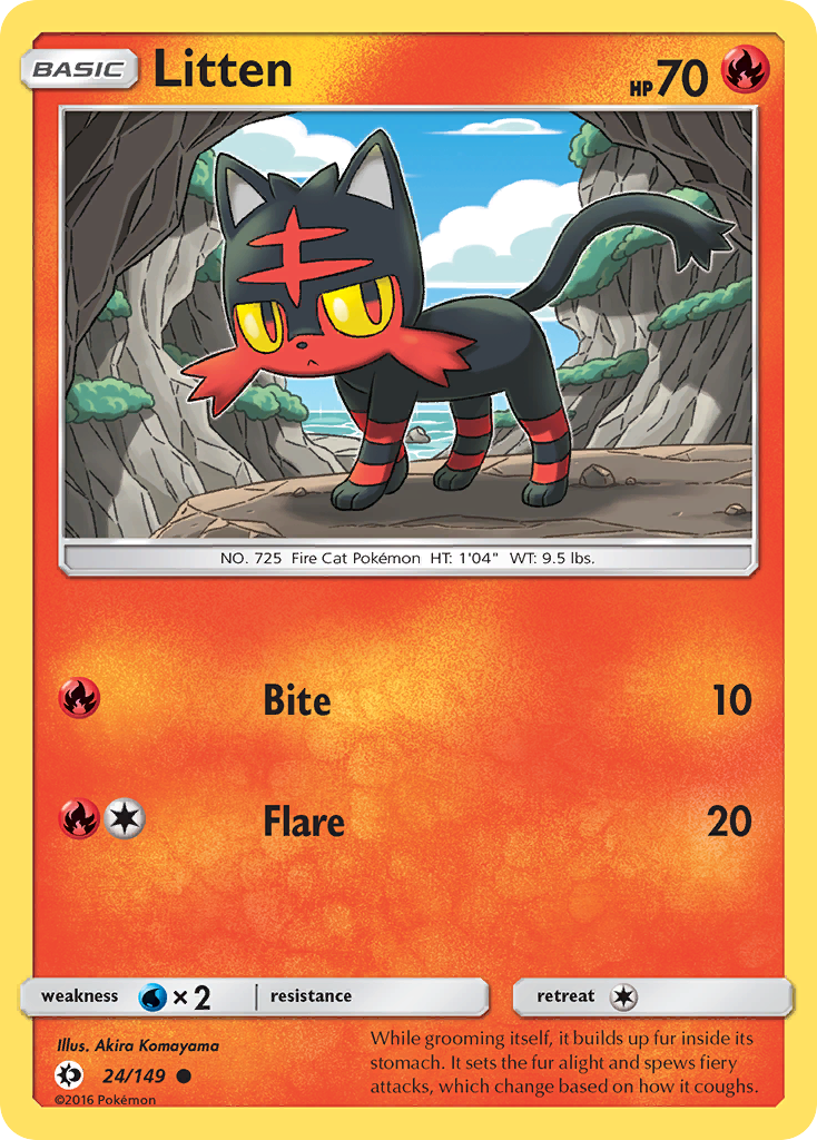 Sun & Moon Litten #24/149