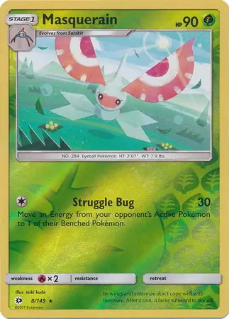 Sun & Moon Masquerain #8/149 reverse holo