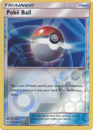 Sun & Moon Poke Ball #125/149 reverse holo