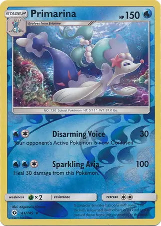 Sun & Moon Primarina #41/149 reverse holo