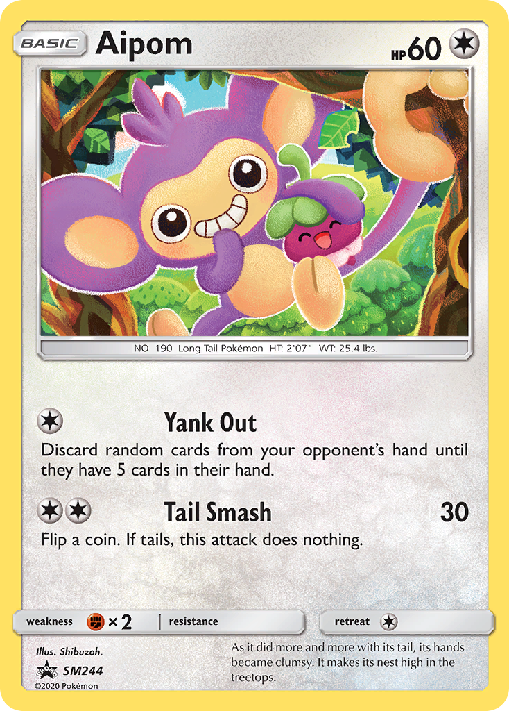 Sun & Moon Promo Aipom #244