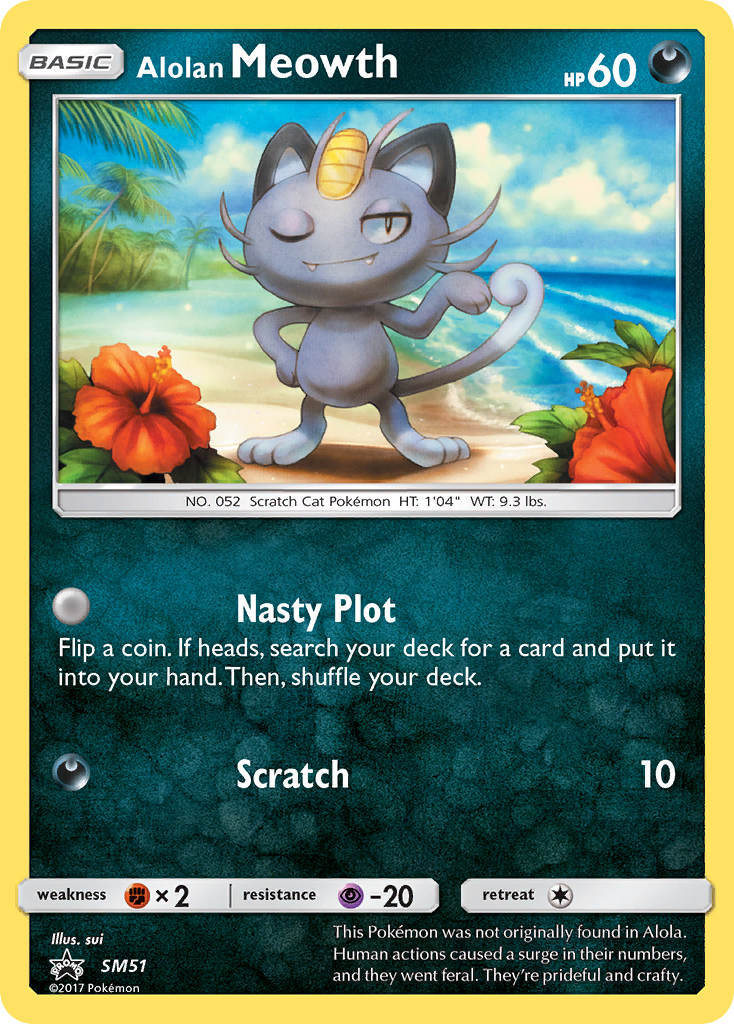 Sun & Moon Promo Alolan Meowth #51