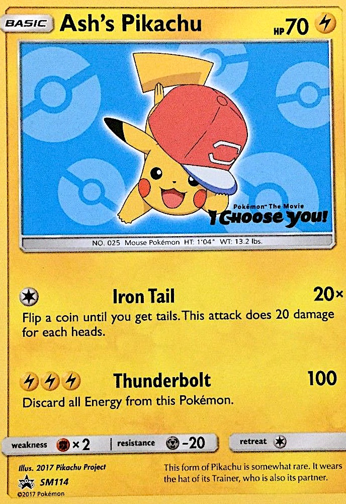Sun & Moon Promo Ash's Pikachu #114
