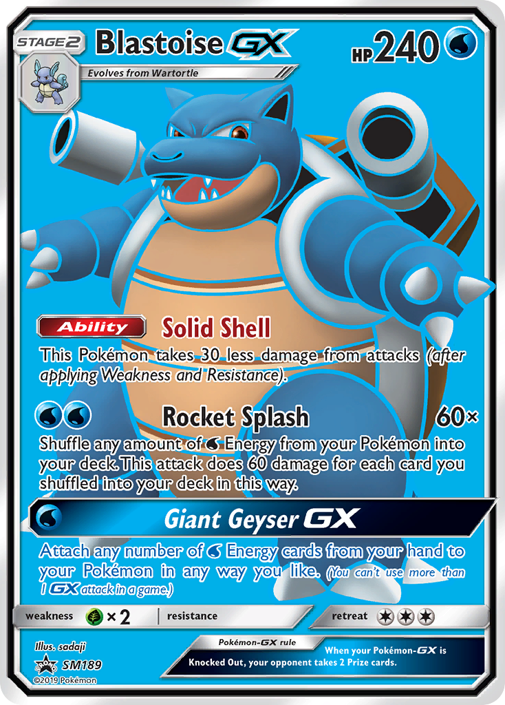 Sun & Moon Promo Blastoise GX #189