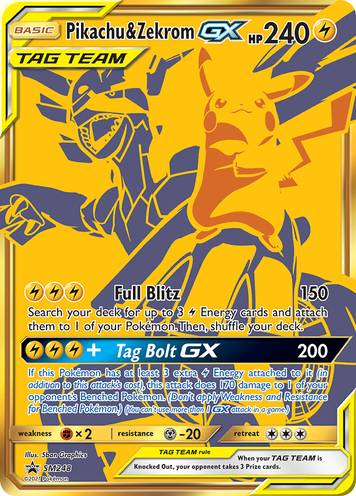 Sun & Moon Promo Pikachu & Zekrom GX #248