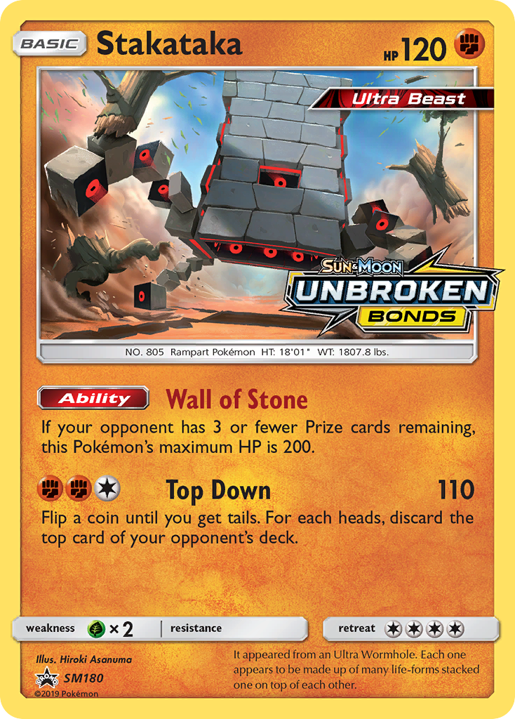 Sun & Moon Promo Stakataka #180