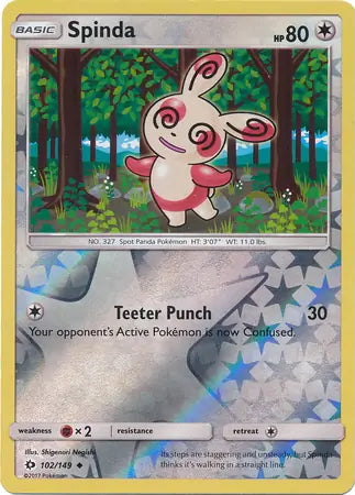 Sun & Moon Spinda #102/149 reverse holo