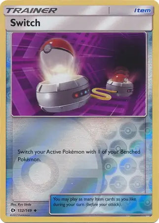 Sun & Moon Switch #132/149 reverse holo