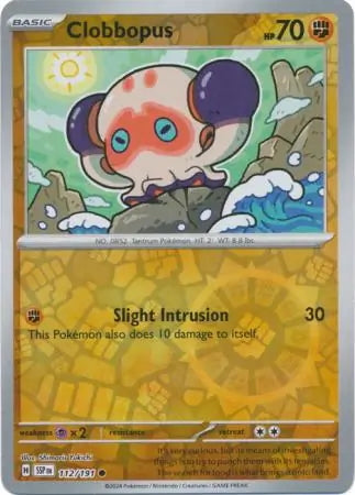 Surging Sparks Clobbopus #112/191 reverse holo