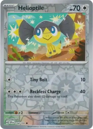 Surging Sparks Helioptile #154/191 reverse holo