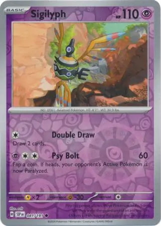 Surging Sparks Sigilyph #81/191 reverse holo