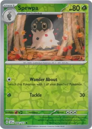 Surging Sparks Spewpa #6/191 reverse holo