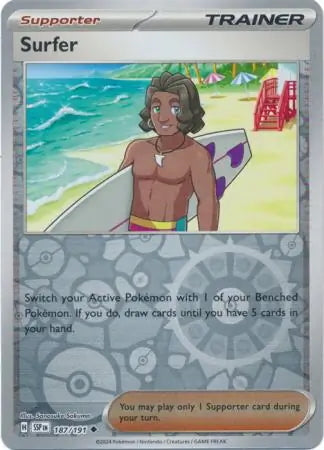 Surging Sparks Surfer #187/191 reverse holo