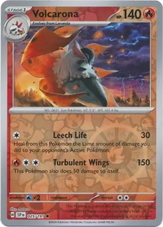 Surging Sparks Volcarona #25/191 reverse holo