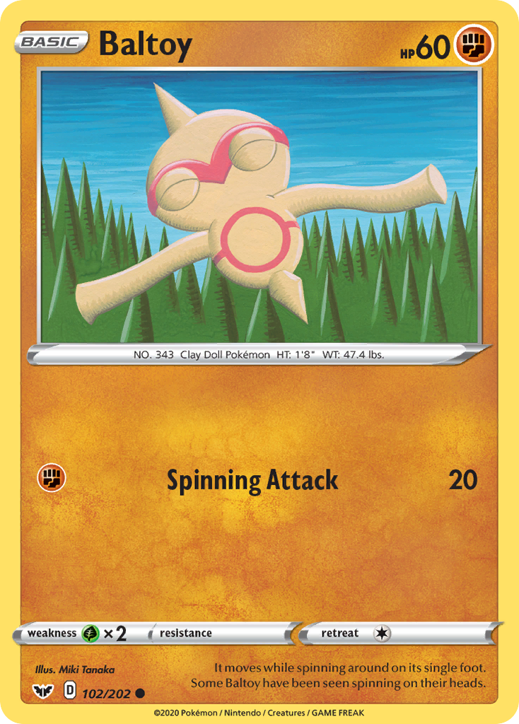 Sword & Shield Baltoy #102/202
