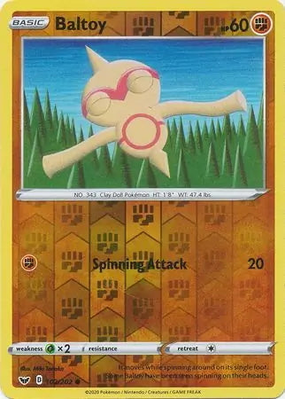 Sword & Shield Baltoy #102/202 reverse holo