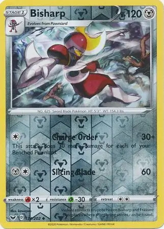 Sword & Shield Bisharp #134/202 reverse holo