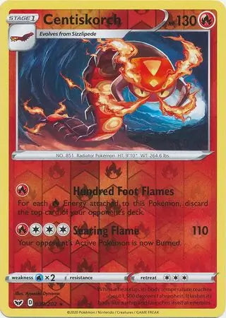 Sword & Shield Centiskorch #39/202 reverse holo