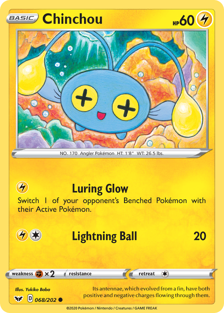 Sword & Shield Chinchou #68/202