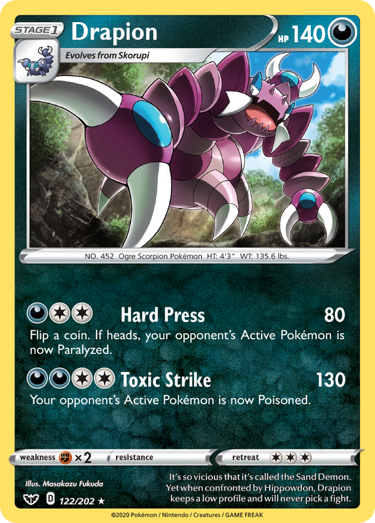Sword & Shield Drapion #122/202