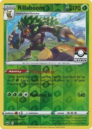 Sword & Shield Holo Rillaboom #14 League Promo