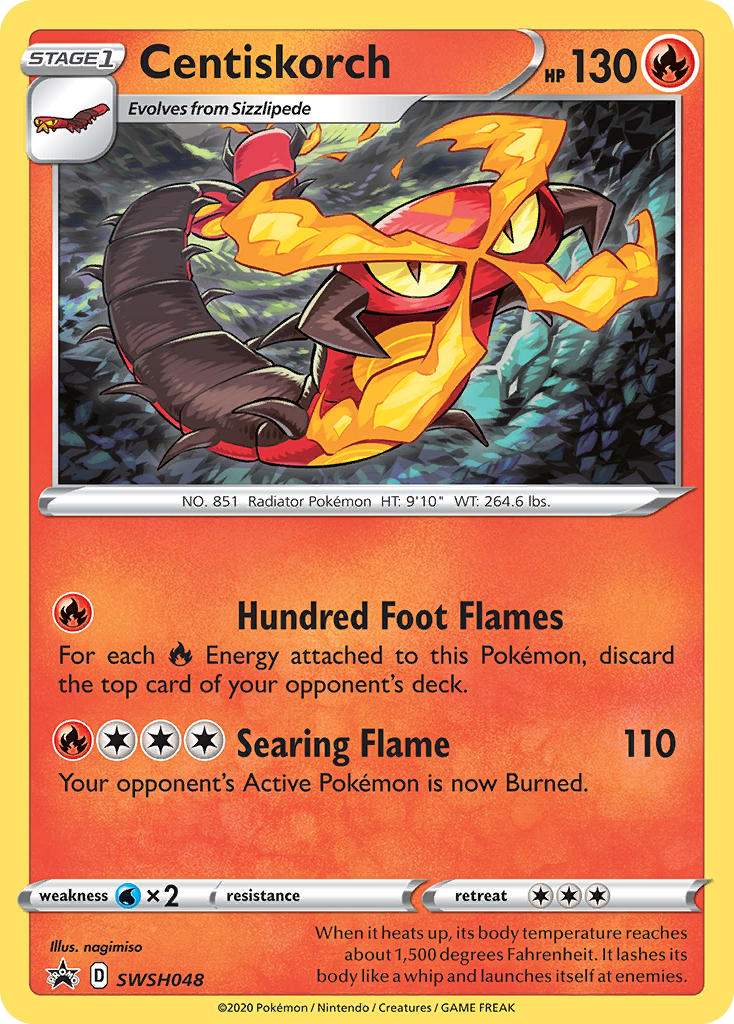Sword & Shield Promo's Holo Centiskorch #48